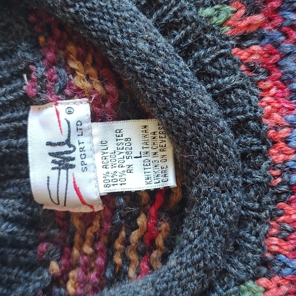 Multicolor Patterned Sweater - Picture 3 of 3